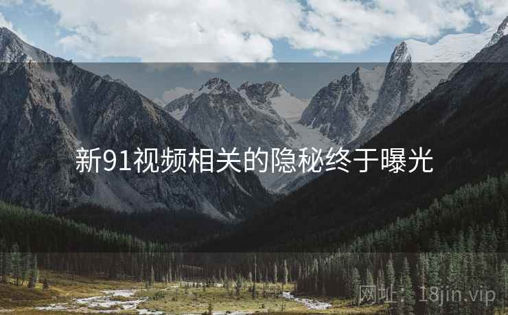 新91视频相关的隐秘终于曝光